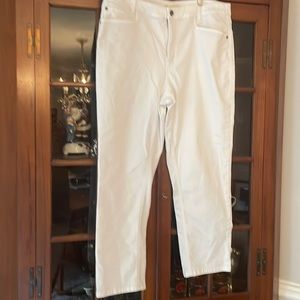 J Jill white jeans. Smooth, straight leg.